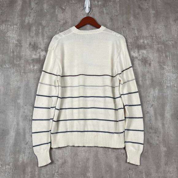 Vintage 1990s Tonal Striped Kitted Sweater Made In USA - Picture 3 of 4